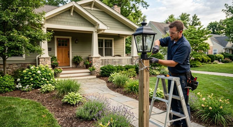 Outdoor Lamp Installation in Olathe, KS