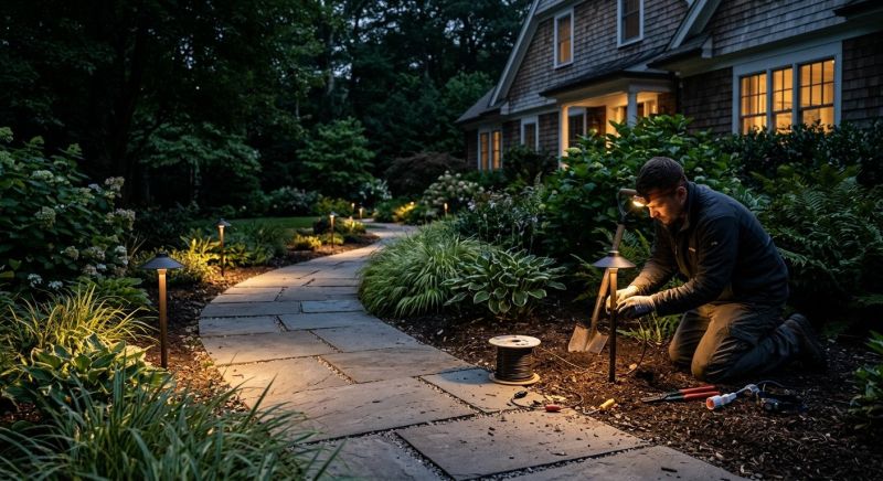 Terrace Lighting Installation in Olathe, KS